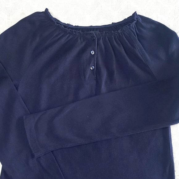 Gap Kids Girls Size M (8) Navy Blue Long Sleeve Cotton Top - Picture 1 of 3